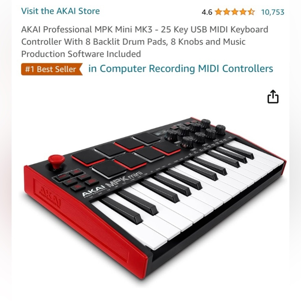 MPL mini midi controller compact keyboard and pad still in the box, never used